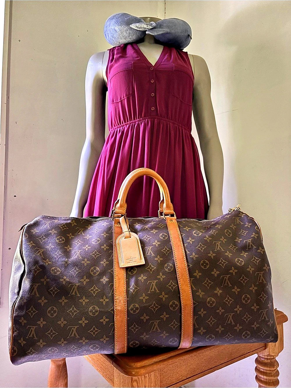 Authentic Louis Vuitton Keepall 55 Travel Bag Monogram
